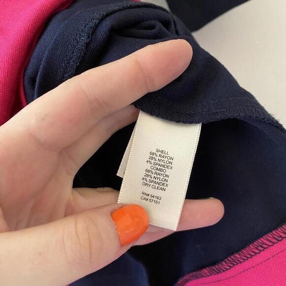 ELIZA J navy and pink a-line dress - Picture 4 of 7